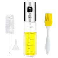 Amazon Hot Sale Refillable Oil Sprayer Mister with Oil Brush Cleaning Brush Olive Oil Sprayer