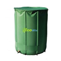 750 Liters Foldable Rain Barrel PVC Tarpaulin Collapsible Water Tank for Rainwater Harvesting