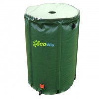 100L Portable Rain Barrel Water Collector Collapsible Tank