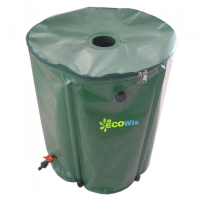 250L Portable Rain Barrel Water Collector Collapsible Tank Portable Water Storage Tank