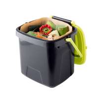 Ningbo 2020 Small Domestic Handle Plastic Kitchen Food Composting Garden Waste Bin for Sale